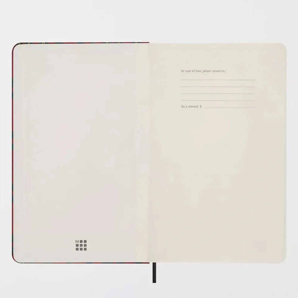 MOLESKINE LIMITED EDITION ITALIAN SILK HARDCOVER NOTEBOOK LARGE 176 Pages Red